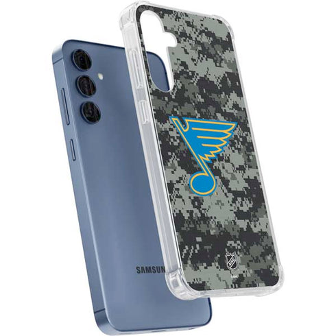 NHL St. Louis Blues Camo Galaxy S24 Clear Case